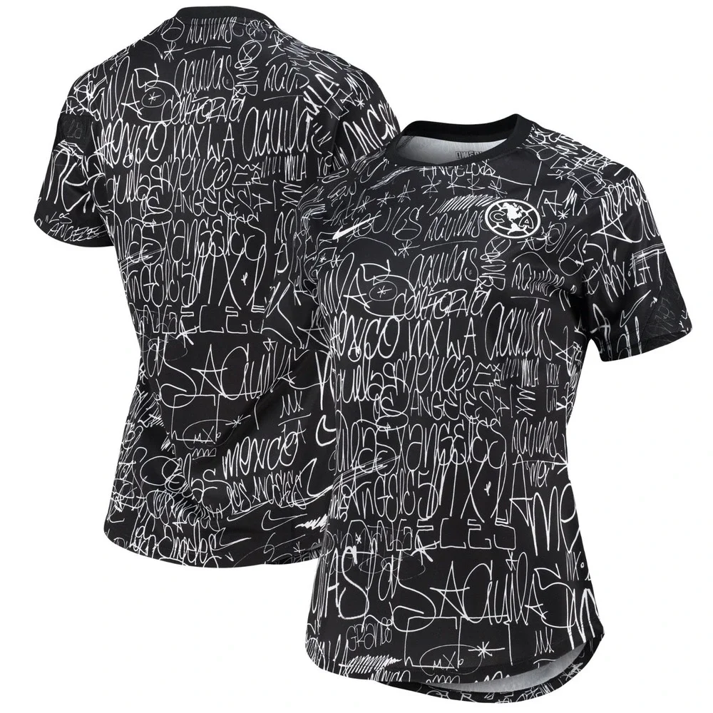 New Nike Womens‎ Club America Soccer Jersey Size XS Black White